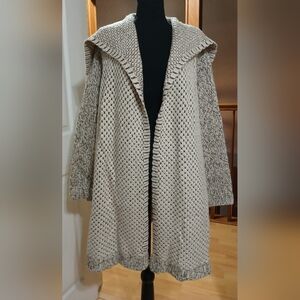 Women's tan-brown Knit Open-front Cardigan